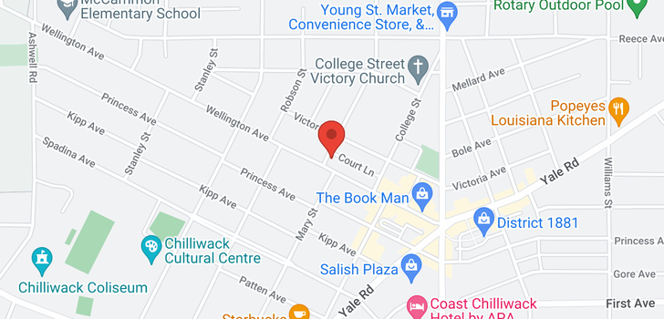 map of 205 9400 COOK STREET